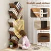 Bücherregal Standregal mit 9 Ebenen Schmal Regal im Produktbild-Vorschau 5