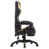 vidaXL Gaming-Stuhl mit Fußstütze Golden und Schwarz Produktbild-Vorschau 2