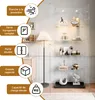 Vitrine double porte 5 étagères avec lampes LED ou tactiles Voir les images du produit 8