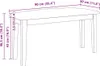 vidaXL Banc 90 cm en bois massif d'hévéa Voir les images du produit 7