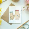 Mr. & Mrs. Panda Grußkarte Bären mit Blumenkranz - Weiß - Produktbild-Vorschau 2