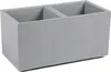 A gray concrete planter with two compartments. Anteprima dell’immagine prodotto