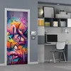 Türfolie "Graffiti" 90x200cm Türposter Deko Aufkleber Folie Produktbild-Vorschau 2