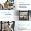 COSTWAY Dvoupatrový grilovací vozík s kolečky, rukojetí a 4 Náhled obrázku produktu 6