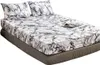 CANDeal 3 Pieces White Marble Printed Double Bed Sheet Set, Produktbild-Vorschau 1