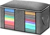 Grand meuble de rangement pour literie et vêtements, gris, Voir les images du produit 12