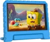 A blue tablet case with a screen displaying a cartoon image of Spongebob Squarepants and Gary. Produktbild-Vorschau