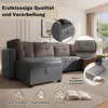 Merax Modulares U-Sofa mit Stauraum, 6-Sitzer Ecksofa Produktbild-Vorschau 10
