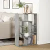vidaXL Bücherregal Betongrau 63x20x90 cm Holzwerkstoff Produktbild-Vorschau 4