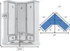 Eckkleiderschrank weiß 137x225 cm 5 Türen mit Spiegel Produktbild-Vorschau 7