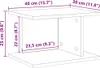 vidaXL Table de chevet blanche 40 x 30 x 25 cm Matériau Voir les images du produit 8
