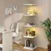 ProximaX Sklenená vitrína, 160 cm, otočná o 360°, biela, s Náhľad obrázku produktu 2