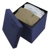 Urban Living Sitzhocker faltbar Sitzwürfel "VELOURS COTELÉ" Produktbild-Vorschau 3