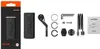 A product shot showing the packaging and contents of a bicycle light set. Produktbild-Vorschau