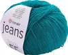 A ball of teal yarn with a label. Produktbild-Vorschau