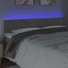 vidaXL LED Kopfteil Hellgrau 180x5x78/88 cm Samt Produktbild-Vorschau 3