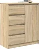vidaXL Credenza con cassetti in rovere Sonoma 71x35x84 cm Anteprima dell’immagine prodotto 4