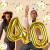 Balony Na 40 Urodziny Złote Foliowe Cyfry Duże 92 Cm Zestaw Podgląd zdjęcia produktu 3