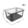 Box mit Stülpdeckel 45 l ALBRIS, Farbe:Schwarz Produktbild-Vorschau 2