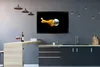 MuchoWow® Gerahmtes Poster Ein Baseball mit Feuer auf Produktbild-Vorschau 2