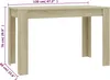 vidaXL Esstisch Sonoma-Eiche 120x60x76 cm Holzwerkstoff Anteprima dell’immagine prodotto 9