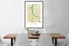 MuchoWow® Gerahmtes Poster Rostock - Karte - Stadtplan - Produktbild-Vorschau 3