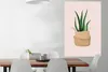 MuchoWow® Poster Pflanzen - Aloe Vera - Pastell - Rosa Produktbild-Vorschau 2