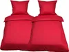 Bettwäsche 155x220 + 80x80 cm 100% Baumwolle Renforce Rot Produktbild-Vorschau 1