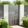 vidaXL Cancello da giardino Nero 110 x 205 cm Acciaio Anteprima dell’immagine prodotto 2