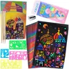 Kratzbilder Set Kinder, Regenbogen Kratzpapier, Bastelset Produktbild-Vorschau 1