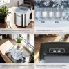 Collage of an ice maker and its features. Náhled obrázku produktu