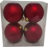 4x Weihnachtskugeln Christbaumkugeln aus Kunststoff rot Produktbild-Vorschau 2