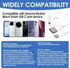 A marketing image showing a charger and cable with a list of compatible devices. Produktbild-Vorschau