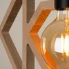 Lampa wisząca CARO 1xE27 15W drewno 145x8x50cm Sollux Podgląd zdjęcia produktu 5