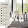 Chaise MARILYN Effet Velours Style Scandinave - crème/noir, Voir les images du produit 2
