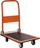 An orange and black folding platform trolley on a white background. Podgląd zdjęcia produktu