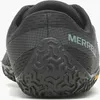 The back view of a black Merrell Vapor Glove 6 shoe. Produktbild-Vorschau