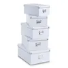 Zeller Boxen-Set, 5-tlg., Pappe, weiß 40x29x17 Produktbild-Vorschau 1