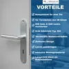 Edelstahl Drückergarnitur DG.118 – Langschild modern mit Produktbild-Vorschau 4