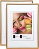 A product image of two picture frames, one slightly behind the other, with a lifestyle image of a woman's face and macarons inside the front frame. Produktbild-Vorschau