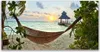 Glasbilder 140x70 Wandbild Druck auf Glas Strand Hängematte Produktbild-Vorschau 1