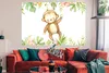 MuchoWow® Poster Affe - Dschungel - Aquarell 180x120 cm - Produktbild-Vorschau 2