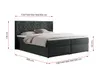 MKS MEBLE Boxspringbett 180x200 mit Matratze H4 und Produktbild-Vorschau 6