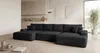 CORNERO Ecksofa mit schlaffunktion VERONA U-Form schwarz Produktbild-Vorschau 4