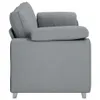 ZMH 3-Sitzer Sofa 219*77*82cm Stoff mit Kissen Hellgrau Produktbild-Vorschau 6