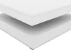 A close-up view of two white shelves of a coffee table. Produktbild-Vorschau