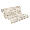A roll of wallpaper with a stone pattern is shown on a white background. Produktbild-Vorschau