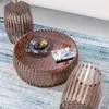Couch Beistell Tisch Rund Tische Runde Sofa Metall Glas Produktbild-Vorschau 2