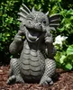 Gartenfigur Gartendrache - Modell Lacht - Fantasy Figur Produktbild-Vorschau 4
