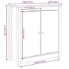 vidaXL Příborník bílý 70x35x80 cm Borovicový masiv Náhled obrázku produktu 8